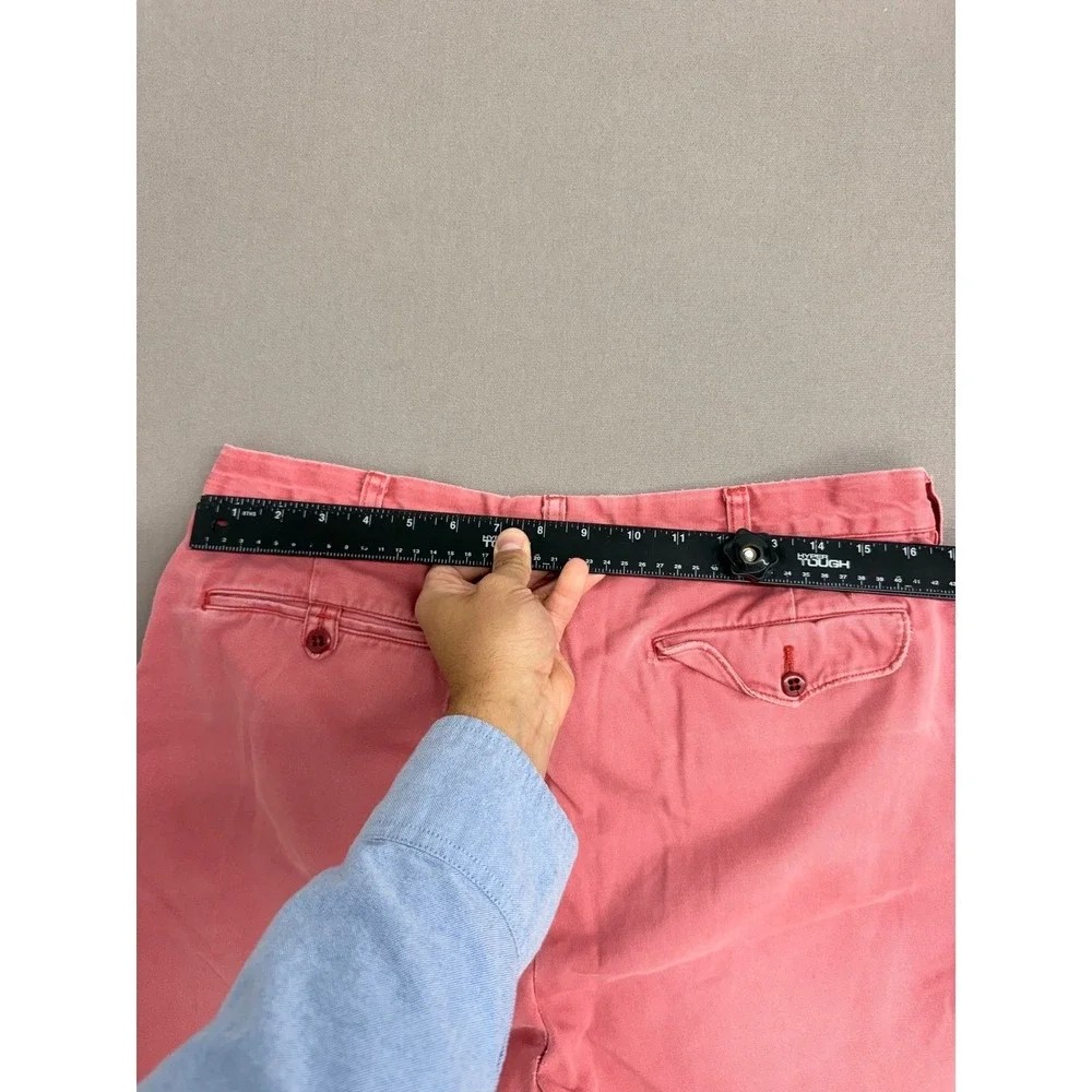 Polo Ralph Lauren GI Short Fit Mens 34 Faded Red Chino Shorts RL-5 Pennant Logo